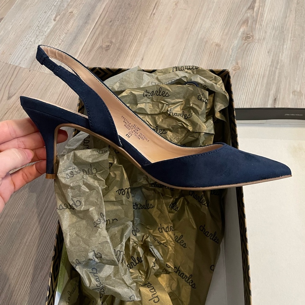 Charles David suede sling back